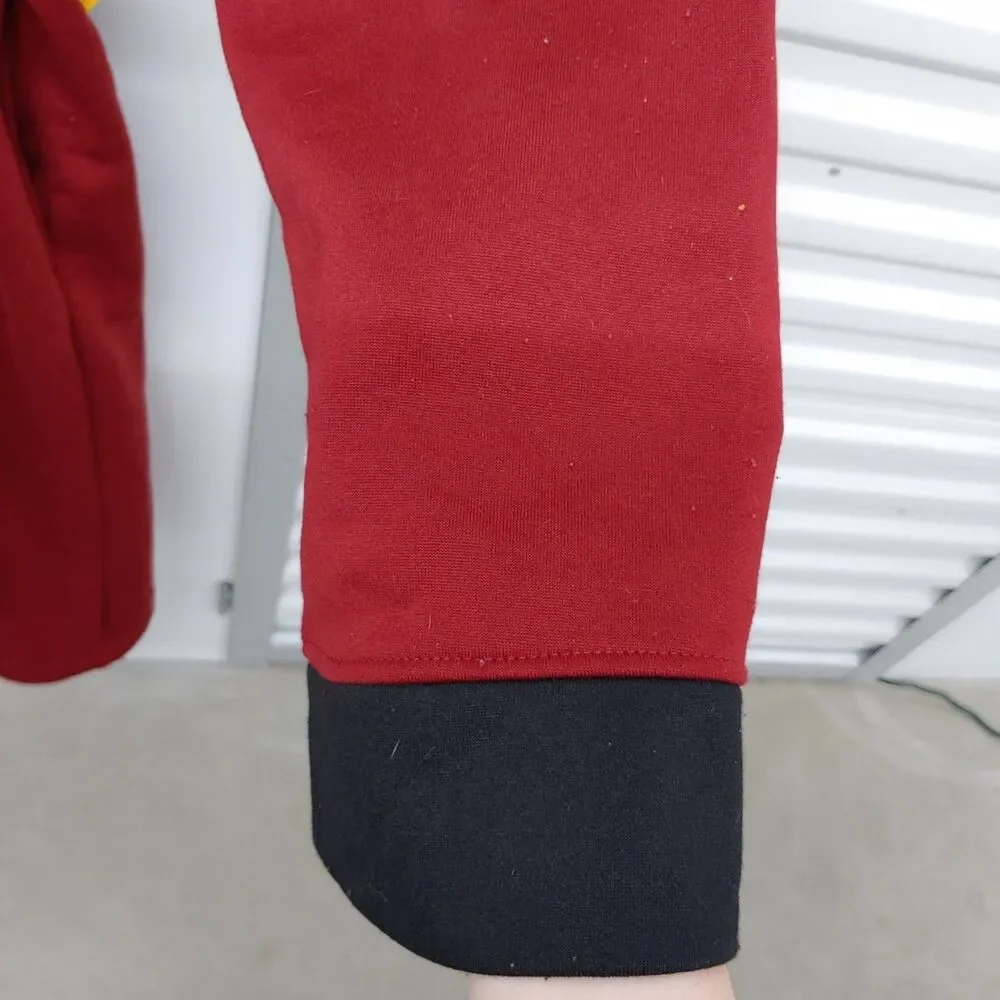 Harry Potter Gryffindor Quidditch Bath Robe - Red Fleece Hooded L/XL - USED